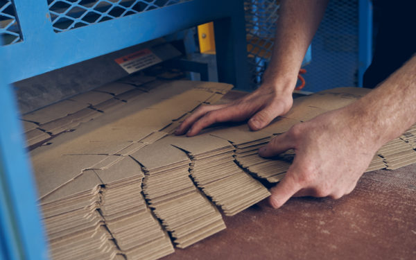 Cardboard packing divisions in the McLaren factory